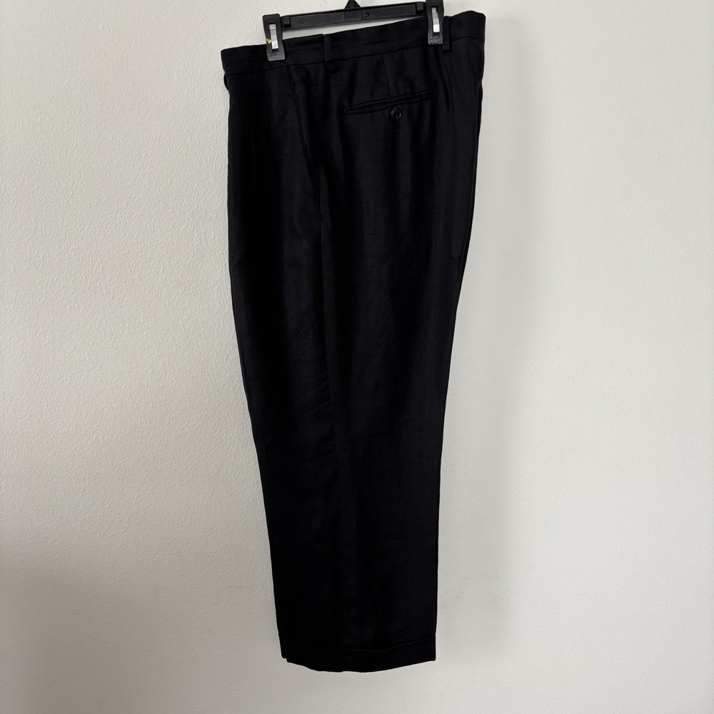 Mens‎ Gray Pleated Dress Pants Trousers Career Office Business Casual Size 38